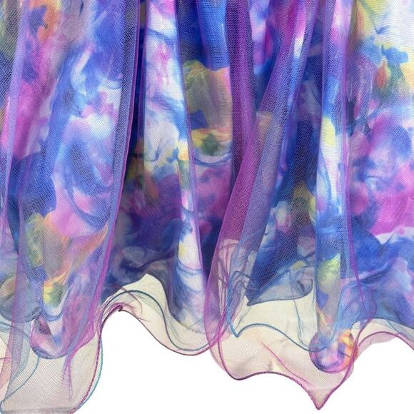 Alyce Designs Strapless Blue Purple Sweetheart Sequin Prom Formal Dress sz 2 - Picture 11 of 16